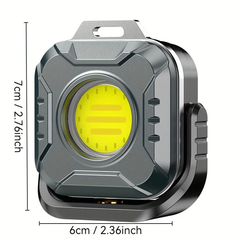 Compact Square COB Work Light with Hanging Loop, Pivoting Stand and One-, Two- or Four-Piece Options