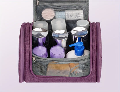 Toiletry Bag Hanging Multi-Pocket Shower Organizer with Metal Hook, Carry Handle and Seven Print Options
