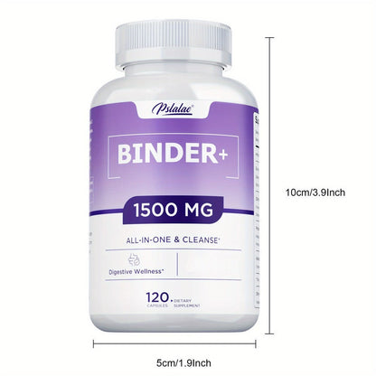 Dietary Supplement 13-in-1 Binder Capsules with Activated Charcoal, Zeolite and Bentonite Clay, 120 Count