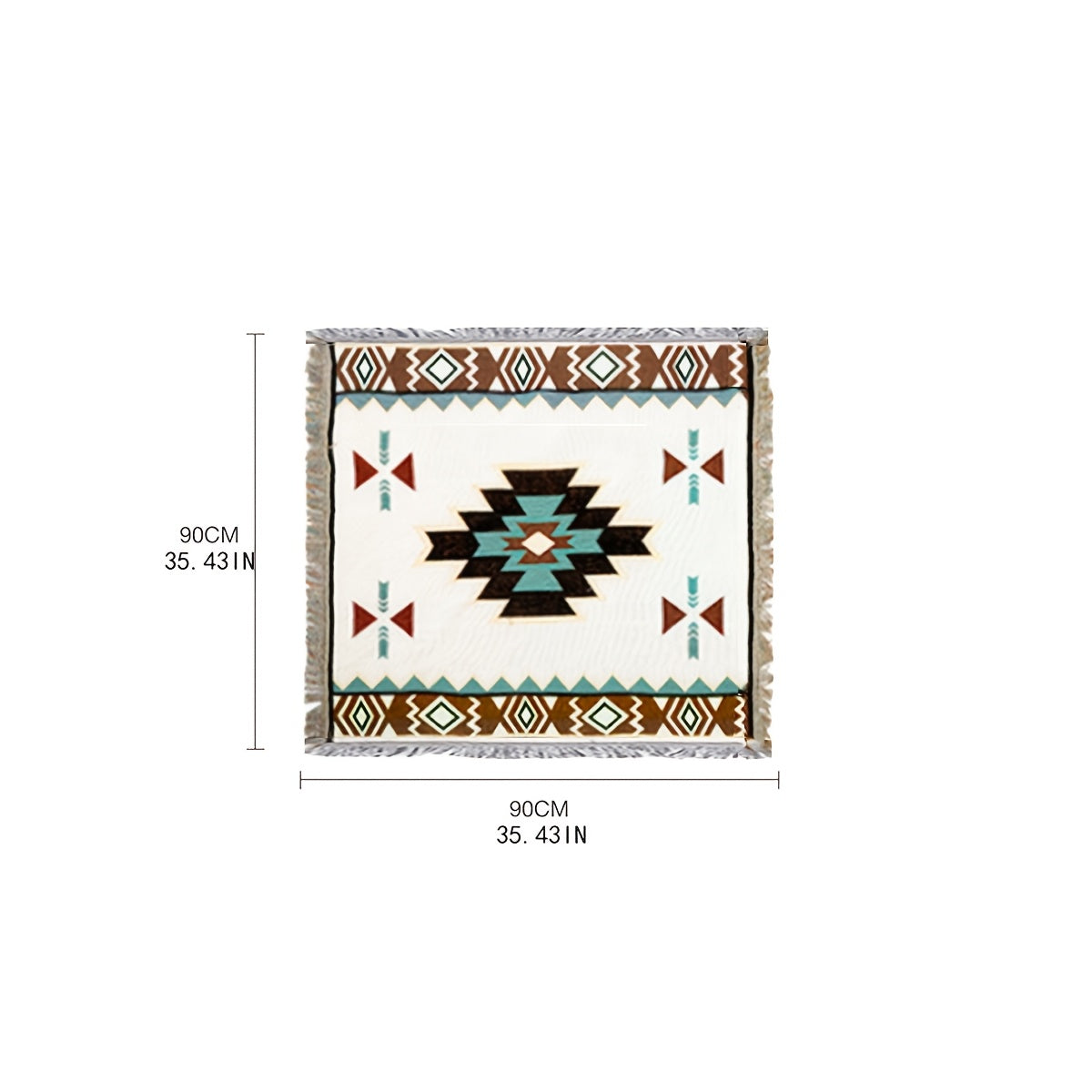 Sucre Pattern Outdoor Blanket in Protected 35.43-Inch Square or 35.4 x 70.9-Inch Rectangular Sizes