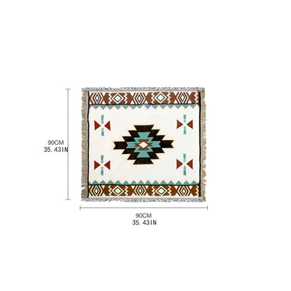 Sucre Pattern Outdoor Blanket in Protected 35.43-Inch Square or 35.4 x 70.9-Inch Rectangular Sizes