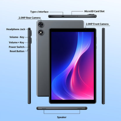 Android Tablet 10.1-Inch 2-in-1 with Android 15, 8GB Total RAM, 32GB Internal Storage and Keyboard Sets