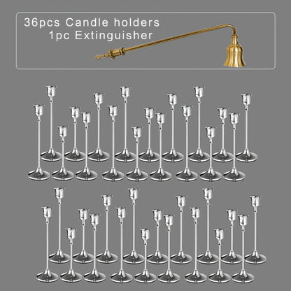 Copper Plated Candlestick Holders Bulk Set – Retro Minimalist Taper Candle Holders for Wedding Birthday Christmas Dining Table Fireplace Decor