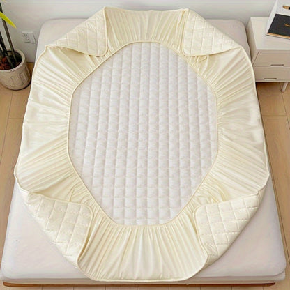 Channel-Quilted Fitted Mattress Protector in Six Colors and Full, Queen or King Size Options