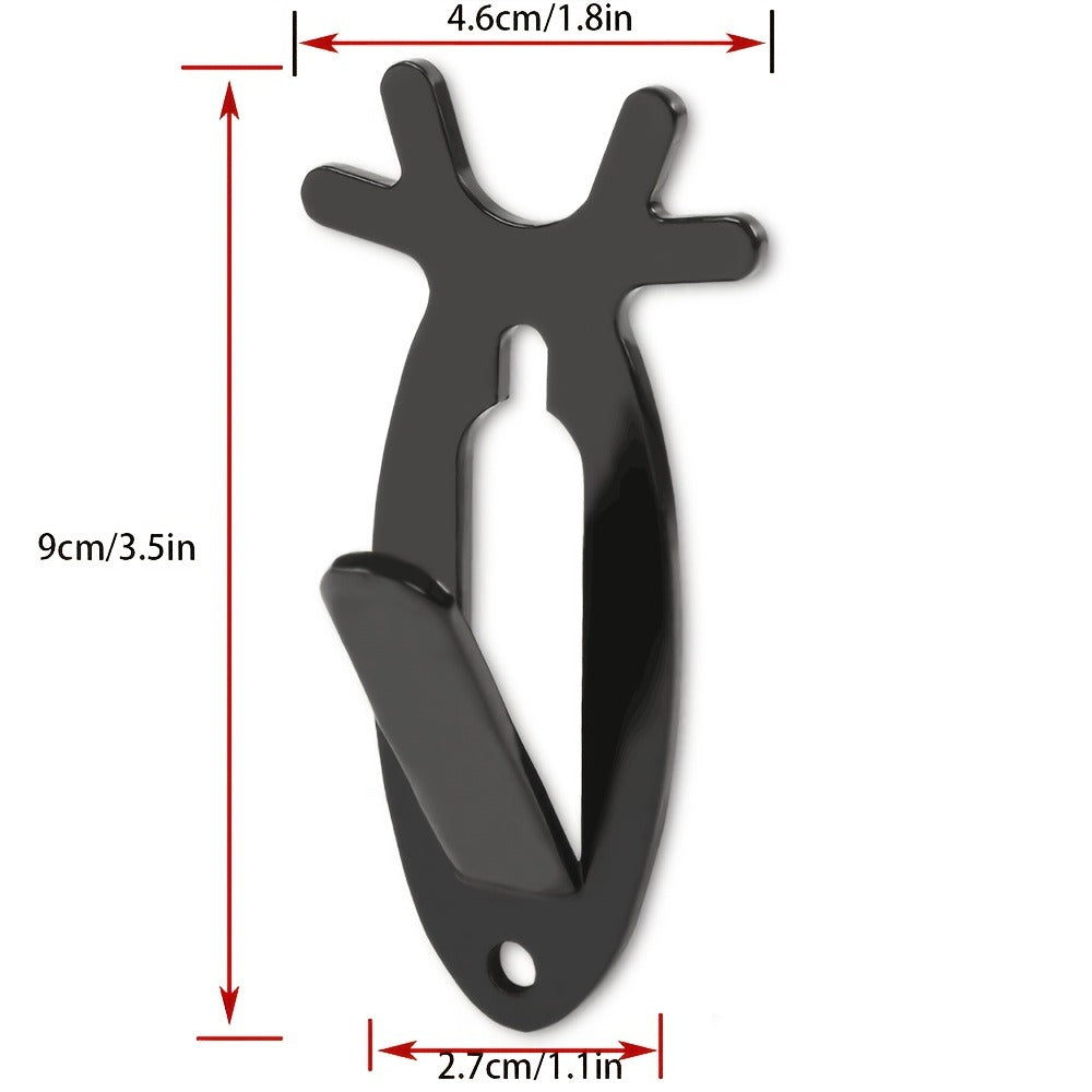 Five-Piece Deer-Head Wall Hook Set with Antler-Inspired Shape for Entryway or Bedroom Storage