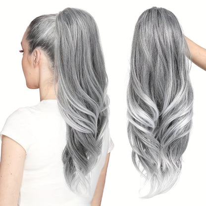 26-Inch Drawstring Wavy Ponytail Extension with Wraparound Clip in Ten Color and Style Options
