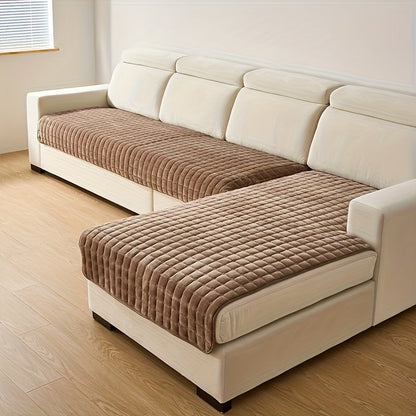 Sofa Cover Quilted-Texture Two-Piece Set with 35.4 x 82.7 and 35.4 x 62.9-Inch Panels in Five Colors