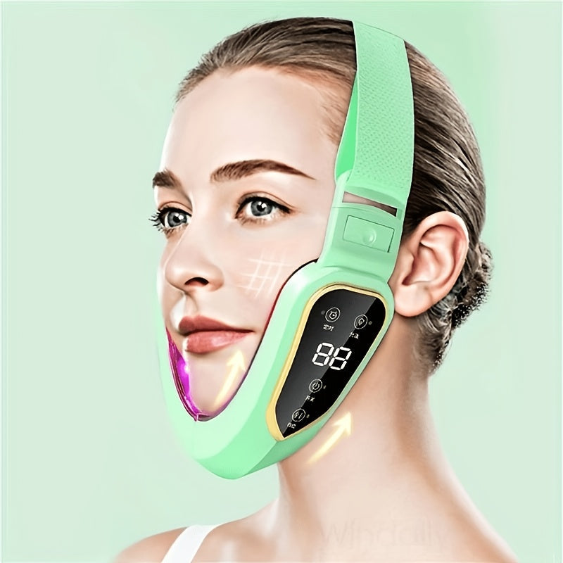 Double Chin Reducer Face Lifting Massager - 6-Speed Electric V-Line Facial Slimming Device
