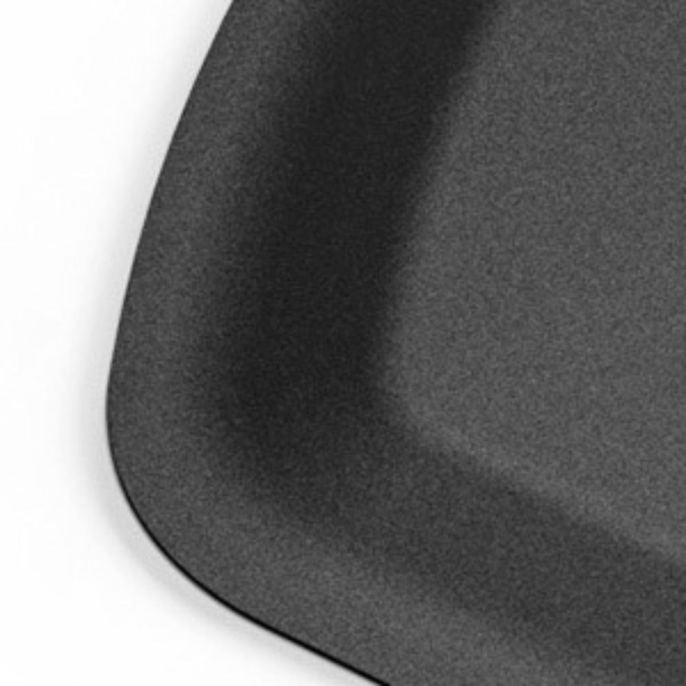 Salon Floor Mat with Round Chair Cutout, Raised Edge and Wide Black Standing Surface for Barber Stations