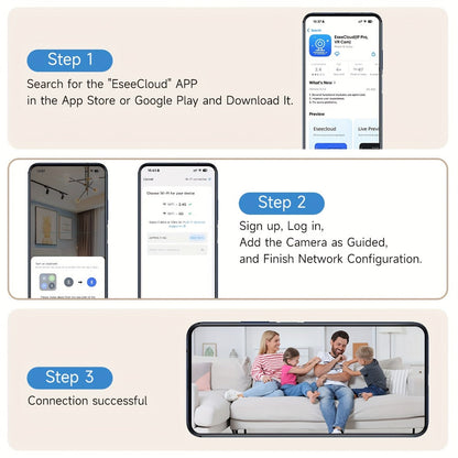 Indoor Security Camera 2-Pack with 355° Pan-Tilt, Night Vision, Two-Way Audio and Connection Options