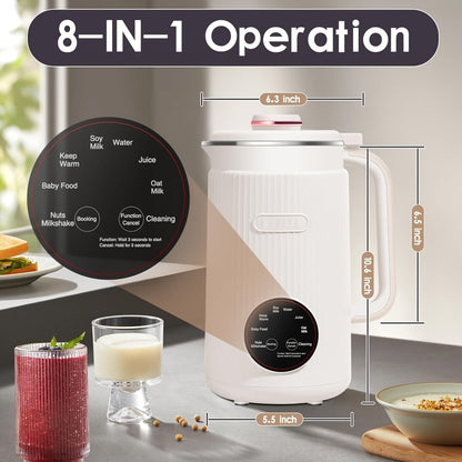 Nut Milk Maker Machine 27oz - Plant-Based Milk Blender One-Touch for Homemade Almond Oat Soy for Entryways, Bedrooms and Living Spaces