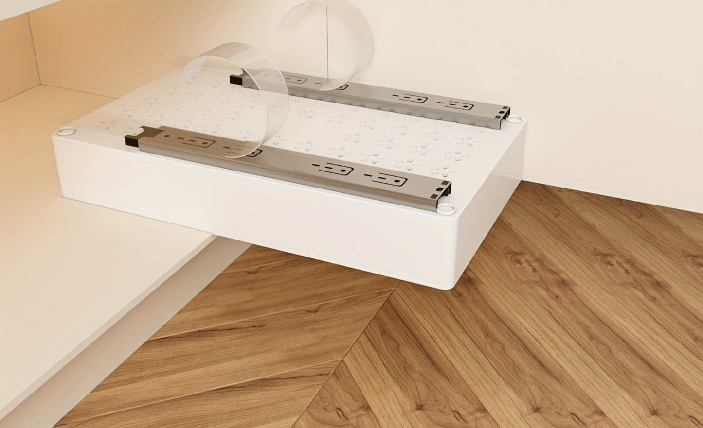Pull-Out Cabinet Organizer with Sliding Storage Tray in White, Black or Grey for Shelf Organization