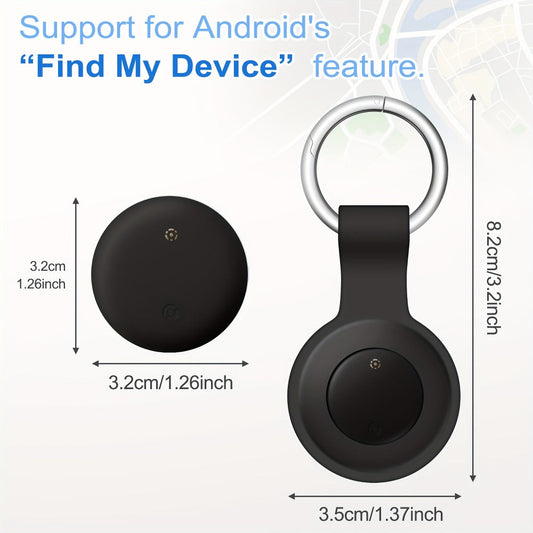 Bluetooth Tracker 2 Pack Android Rexzol Find My Mini GPS Tag – No Subscription No Monthly Fee, Anti-Lost Locator with Keychain Case for Keys Wallet Pets Cars Luggage Smart Tag for Android Phones