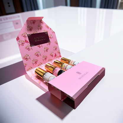 Perfume Gift Set 4 Pieces Travel Size Mini Spray - Long Lasting Fresh Floral Fragrance for Women and Men Unisex Portable Set Mother's Day Valentine Birthday