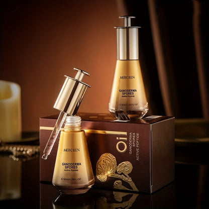 Collagen Peptide Face Oil with Ganoderma Spores & Mushroom Extract — Anti-Aging Firming Brightening Serum Oil for Radiant Youthful Skin All Skin Types