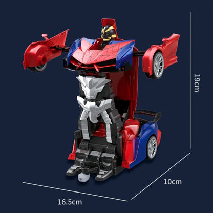 Robot Deformation Car for Kids 1:18 Blue & Red – One-Button Transform Remote Control Stunt Vehicle, 360° Rotating Drift RC Toy for Boys & Girls Ages 3 4 5 6, Birthday Children's Day Christmas Gift
