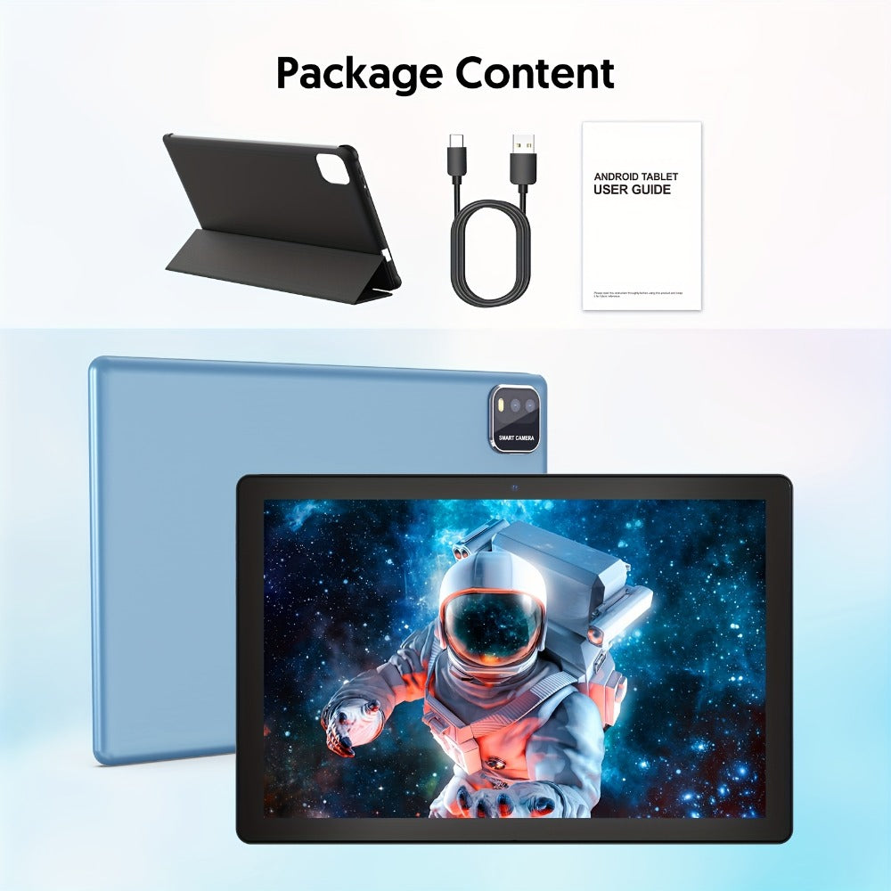 Android Tablet 10-Inch 2-in-1 with Android 15, 6000mAh Battery and Keyboard or Case Configurations