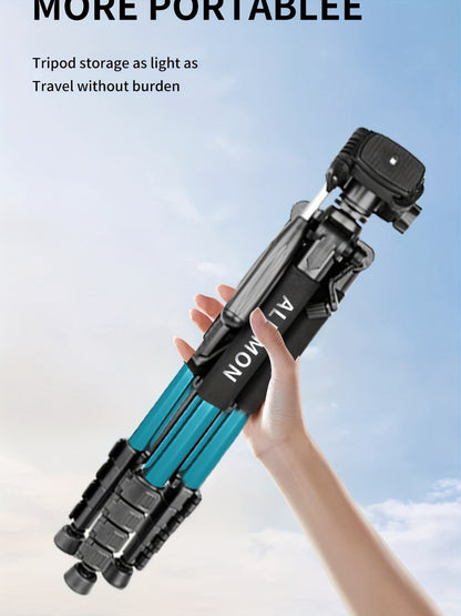 Camera Tripod 74 Inch Aluminum Alloy Heavy Duty with Dual Quick Release Plate, Phone Clip & Carrying Bag – Professional Stand for DSLR, Mirrorless, Webcam, Projector & Spotting Scope