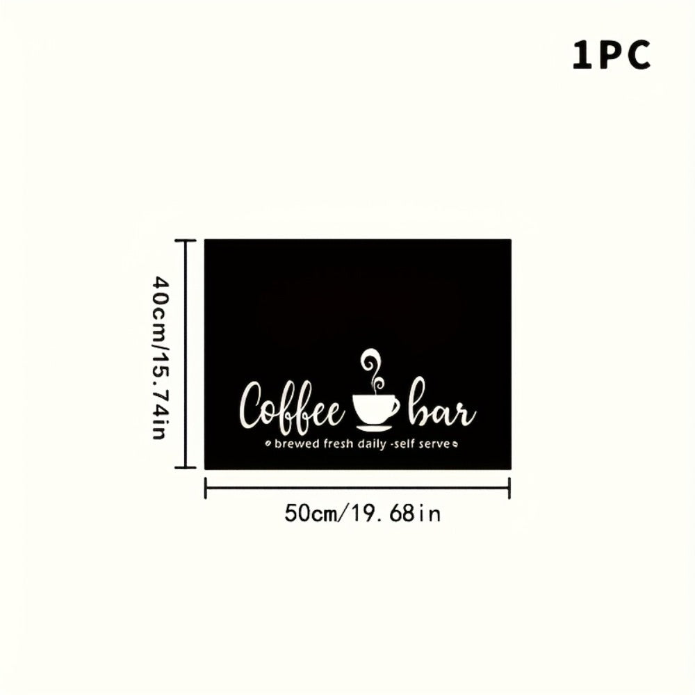 Kitchen Mat, Bohemian Coffee Bar Counter Pad in Five Sizes with Absorbent Fabric and Machine-Wash Care