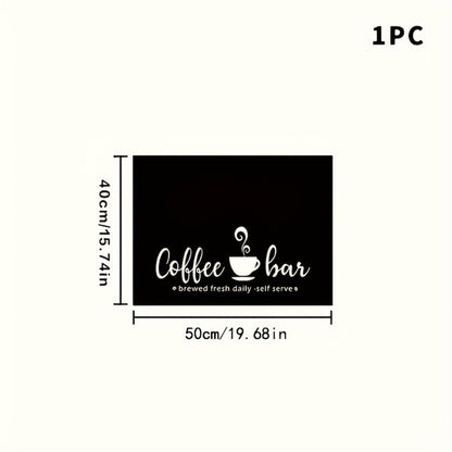 Kitchen Mat, Bohemian Coffee Bar Counter Pad in Five Sizes with Absorbent Fabric and Machine-Wash Care