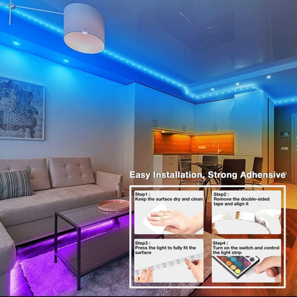 LED Strip Light RGB 200ft Kit with App and IR Remote Control, Music Sync, Timer and Dimmable Color Modes