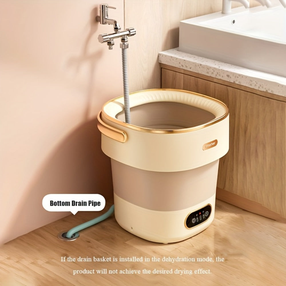 Portable Washing Machine Foldable Mini Washer Large for Underwear Socks Baby Clothes Apartment Dorm Travel Camping