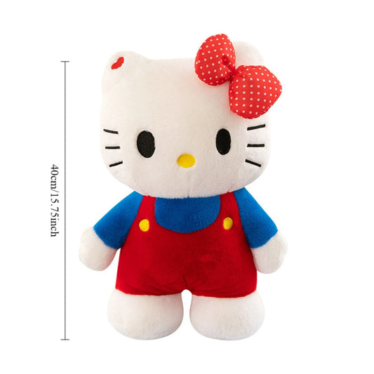 Plush Toy – Hello Kitty 16-Inch Character Doll in Red-Blue or Pink-Blue Outfits for Display