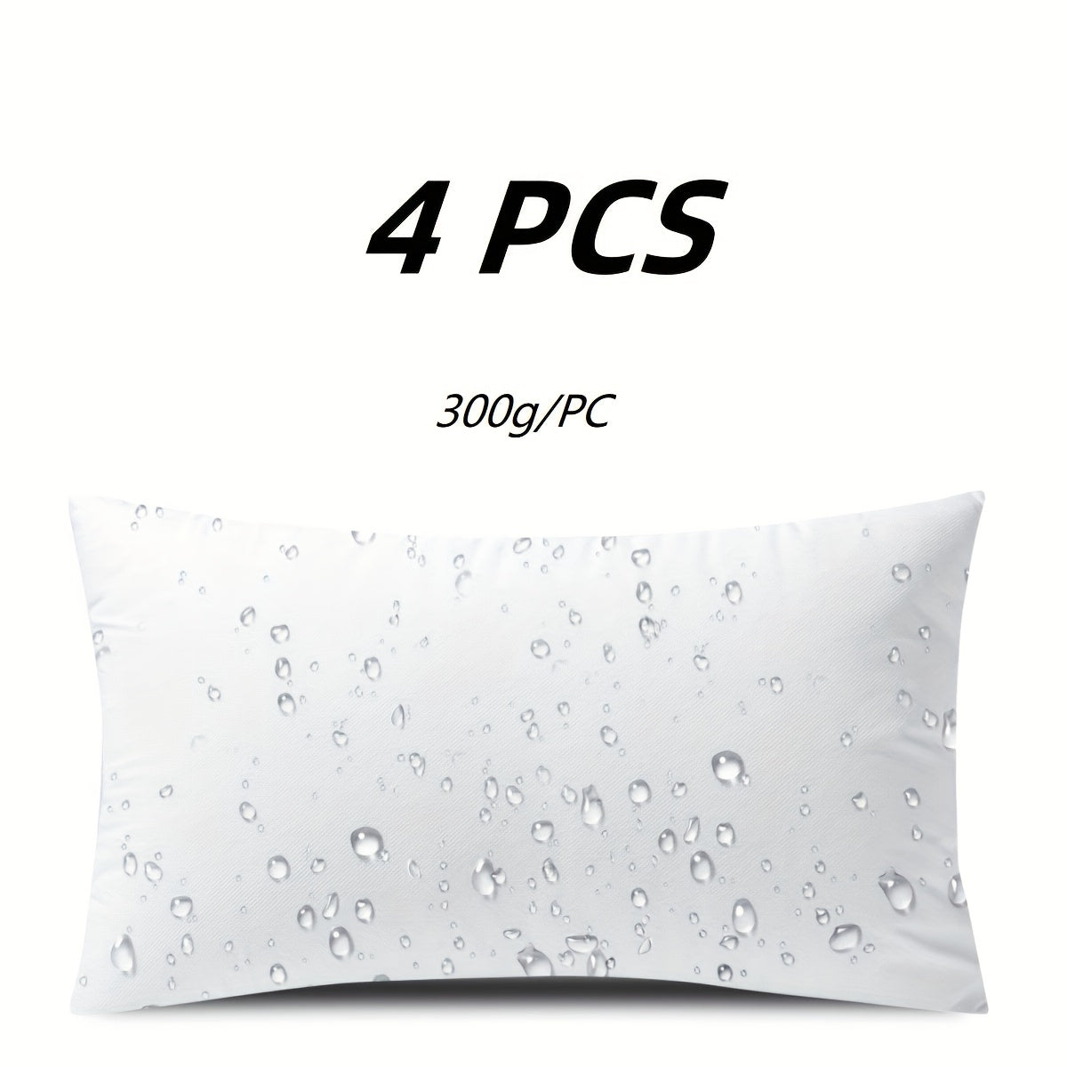 Square and Lumbar Throw Pillow Insert Set in Five Sizes with Two- or Four-Piece White Pack Options