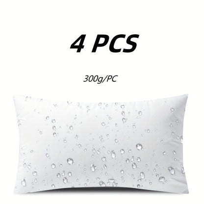 Square and Lumbar Throw Pillow Insert Set in Five Sizes with Two- or Four-Piece White Pack Options
