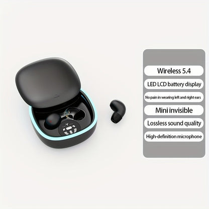 Smallest Invisible Mini Spy Earpiece Wireless, Discreet Low Profile Hidden Earbuds for Small Ear Canals with Microphone Touch Control Type-C, Tiny Micro Headset for Work Study Security Covert Use