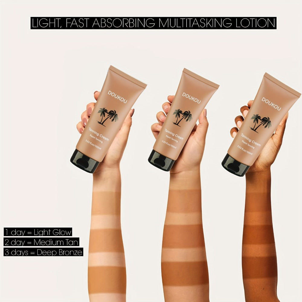 Sunless Self Tanner Lotion 100ml — Non-Streaking Mineral Formula for Natural-Looking Tan, Streak-Free Body Tanning Cream for Women & Men All Skin Tones