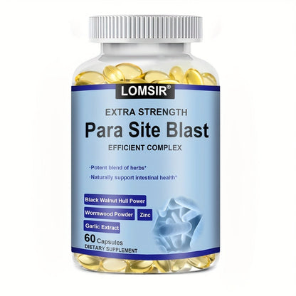 Colon Cleanse Supplement with Black Walnut Hull & Wormwood Powder for Gut Detox Parasite Cleanse Intestinal Health & Digestive Support — Natural Herbal Formula 60 Softgels 30-Day Supply Women & Men