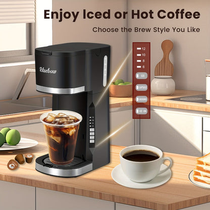 Black Single-Serve Coffee Brewer with CM6080 or CM6070 Model Options and Removable Cup Platform