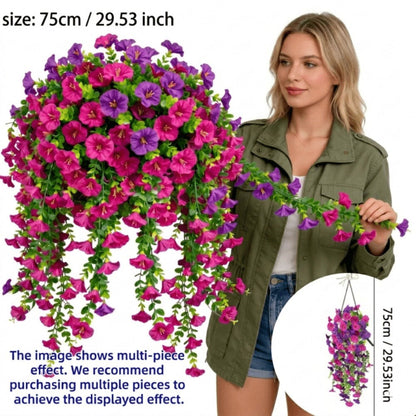 Three-Piece Artificial Rose Vine Garland with 216 Listed Flowers in Twelve Exact Color Combinations