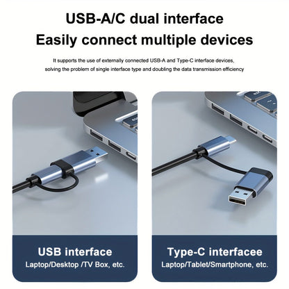USB-C Hub Multiport Adapter with Audio Output, USB 3.0, USB 2.0, SD & TF Card Reader – Multi-Port Docking Station Splitter for MacBook Pro, Laptop, PC, Plug & Play
