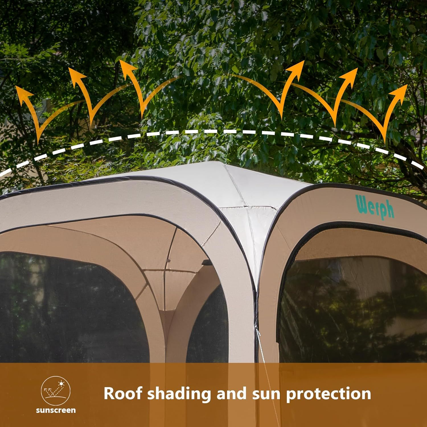 Gazebo Screen House 6x6ft Pop Up Canopy Mosquito Netting Backyard