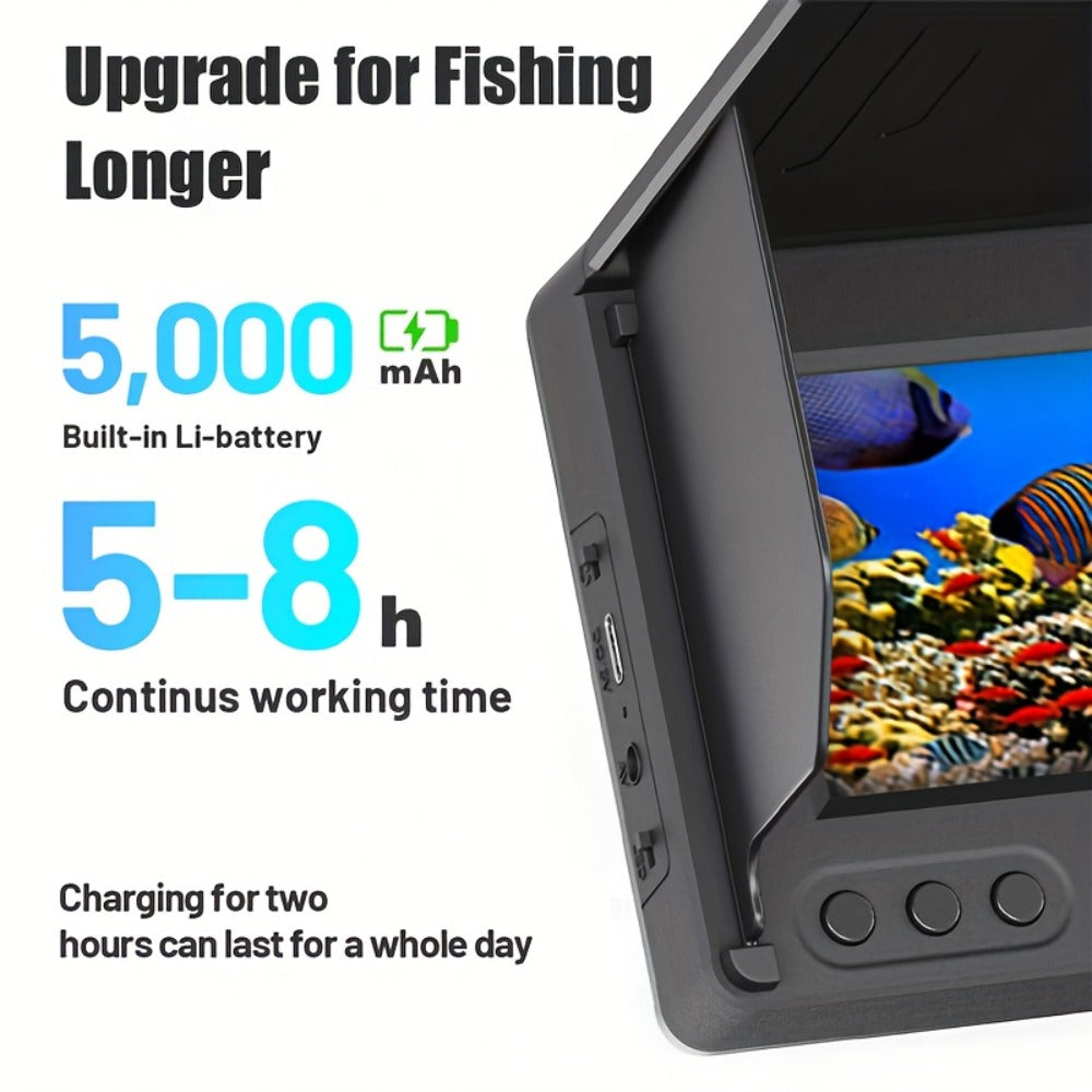 Underwater Fishing Camera 4.3-Inch HD Display with Night Vision & Triple Light Shielding – Portable Fish Finder with Bait Monitor, Complete Fishing Kit for Ice Lake River Sea Fishing