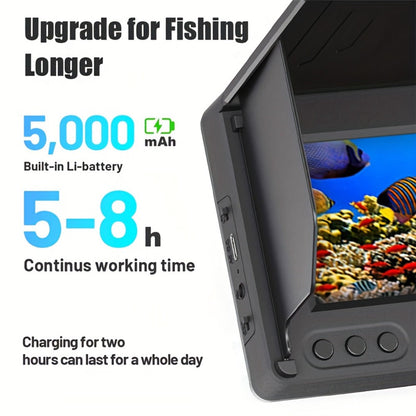 Underwater Fishing Camera 4.3-Inch HD Display with Night Vision & Triple Light Shielding – Portable Fish Finder with Bait Monitor, Complete Fishing Kit for Ice Lake River Sea Fishing