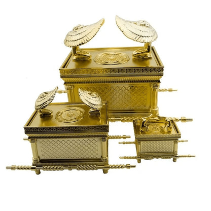 Ark of the Covenant Tabletop Figurine in Medium or Large Sizes with One- or Two-Piece Gold-Tone Options