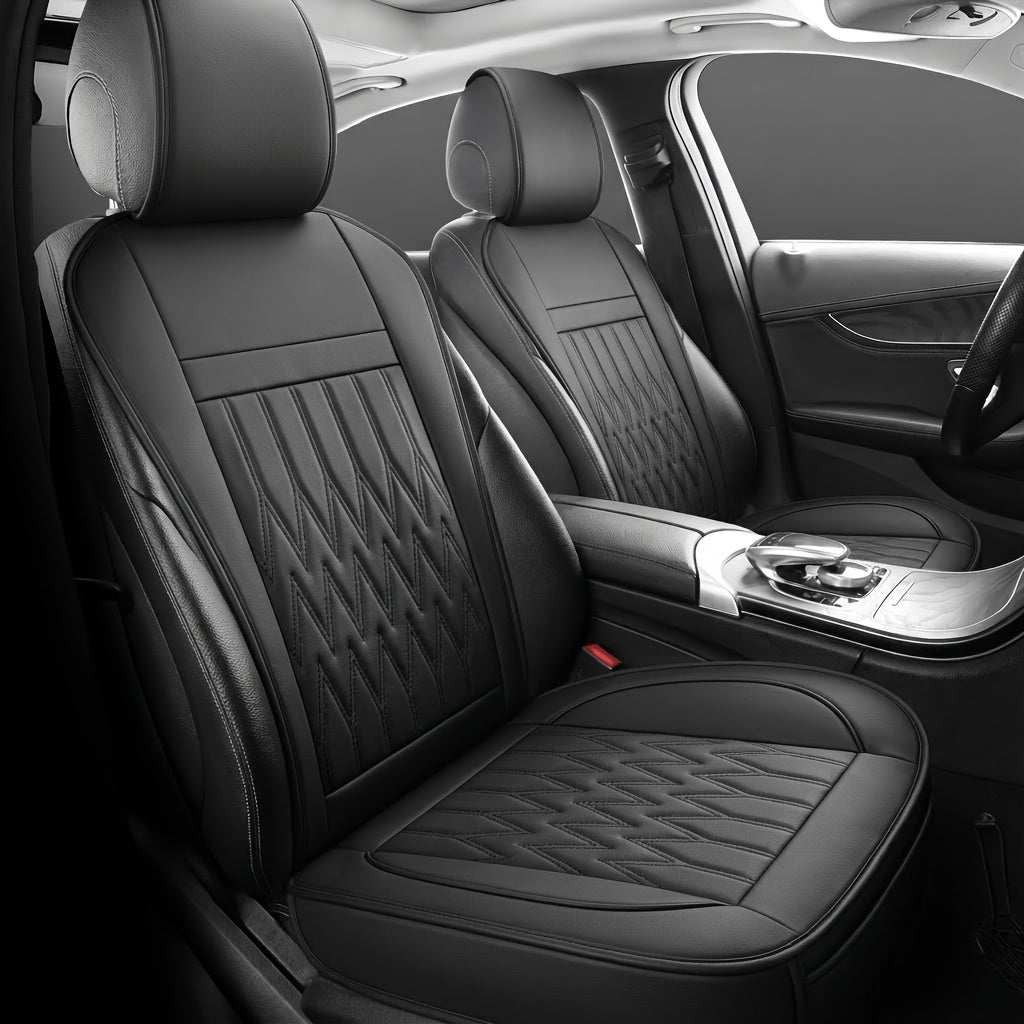 Car Seat Covers Front Pair with Full-Surround High-Back Design and Fifteen Color or Pattern Options