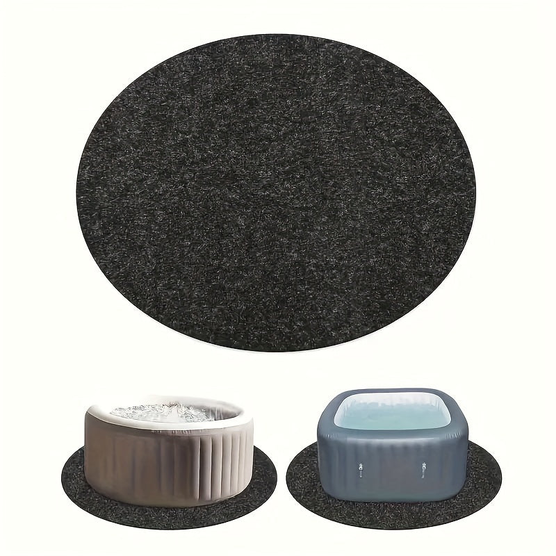 Hot Tub Mat | Round Anti-Slip Waterproof Pool Spa Protector Outdoor