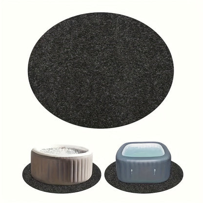Hot Tub Mat | Round Anti-Slip Waterproof Pool Spa Protector Outdoor