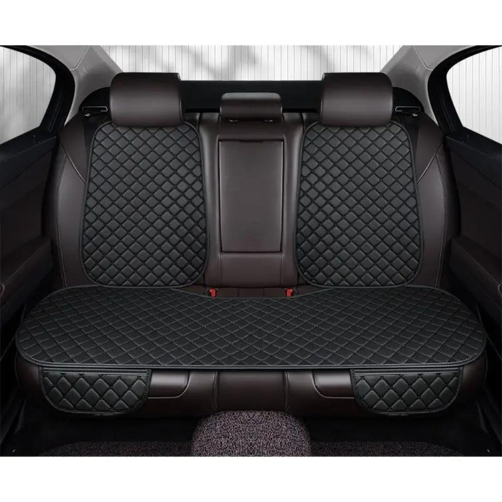 Car Seat Cover Rear Bench Protector with Source-Listed Water-Resistant Surface in Black or Red