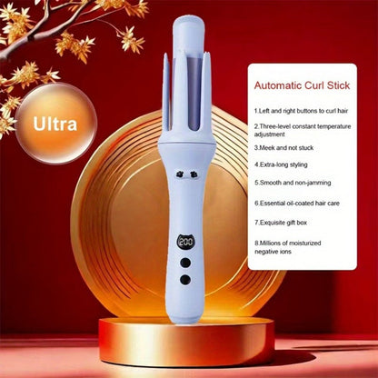 Hair Curler - One Button Electric Rotary Curling Iron with LED Display, 9-Speed Intelligent Temperature Control