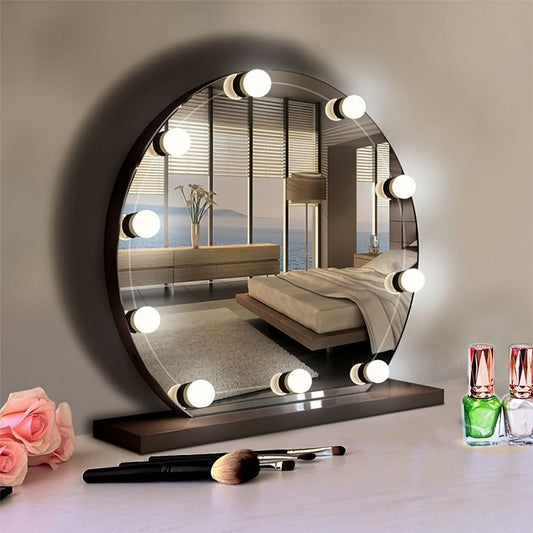 LED Vanity Mirror Light for Makeup – USB Powered 8-Bulb Mirror Lamp with 3 Color Temperatures, Adjustable Brightness & Spacing, Removable Design, Gift for Women Wife
