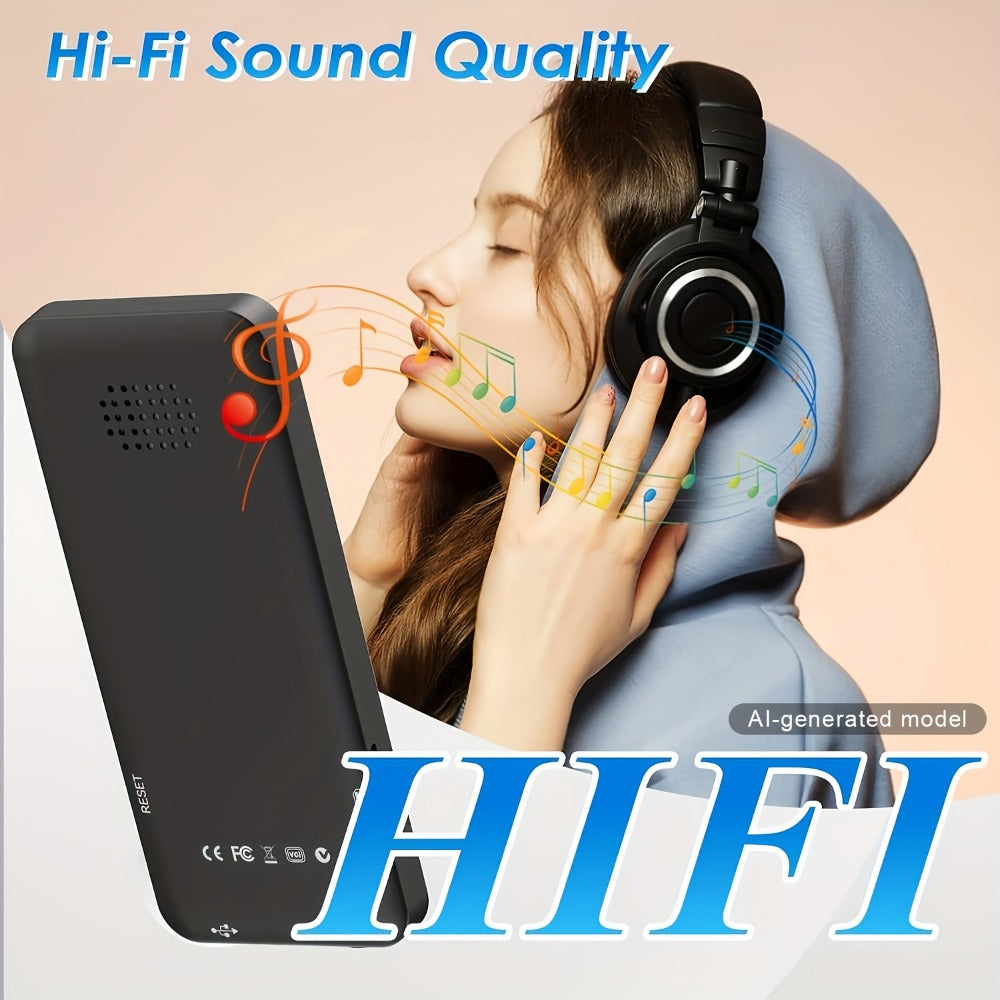 Bluetooth 5.0 MP3 Player with 64GB Micro SD Card, Built-In Speaker, FM Radio, Voice Recorder, E-Book & Photo Viewer, 1.8" Screen, Portable Music Player for Running Travel Gym – Black