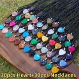 30Pcs Heart+30Pcs Necklaces