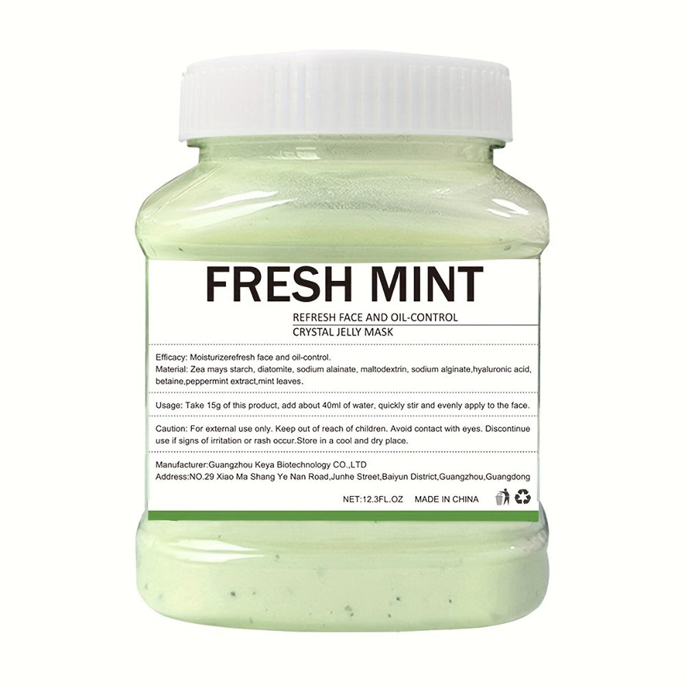 Mint Jelly Mask Powder 12.3oz Fresh Peppermint Hydro Gel Peel-Off Face Mask Professional Spa Moisturizing Hydrating Anti-Wrinkle Facial Skin Care Treatment
