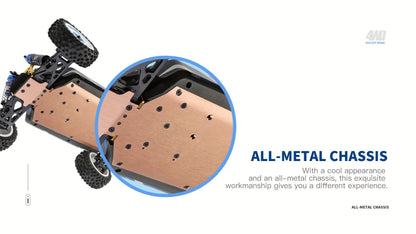 Remote Control Car, Wltoys 124017 Brushless 4WD Off-Road Racer with 75KM/H Source Speed and Two 7.4V 2200mAh Batteries