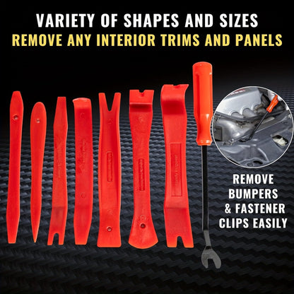 Car Trim Removal Tool Kit – Scratch-Free Plastic Pry Tool Set for Door Panels, Dashboards, Clips, Moldings & Interior Trim, 8-Piece & 115-Piece Sets for Auto Interior Repair